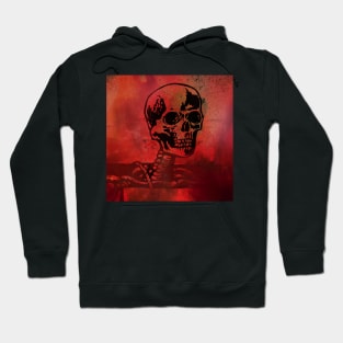 Skull with a red haze. Hoodie